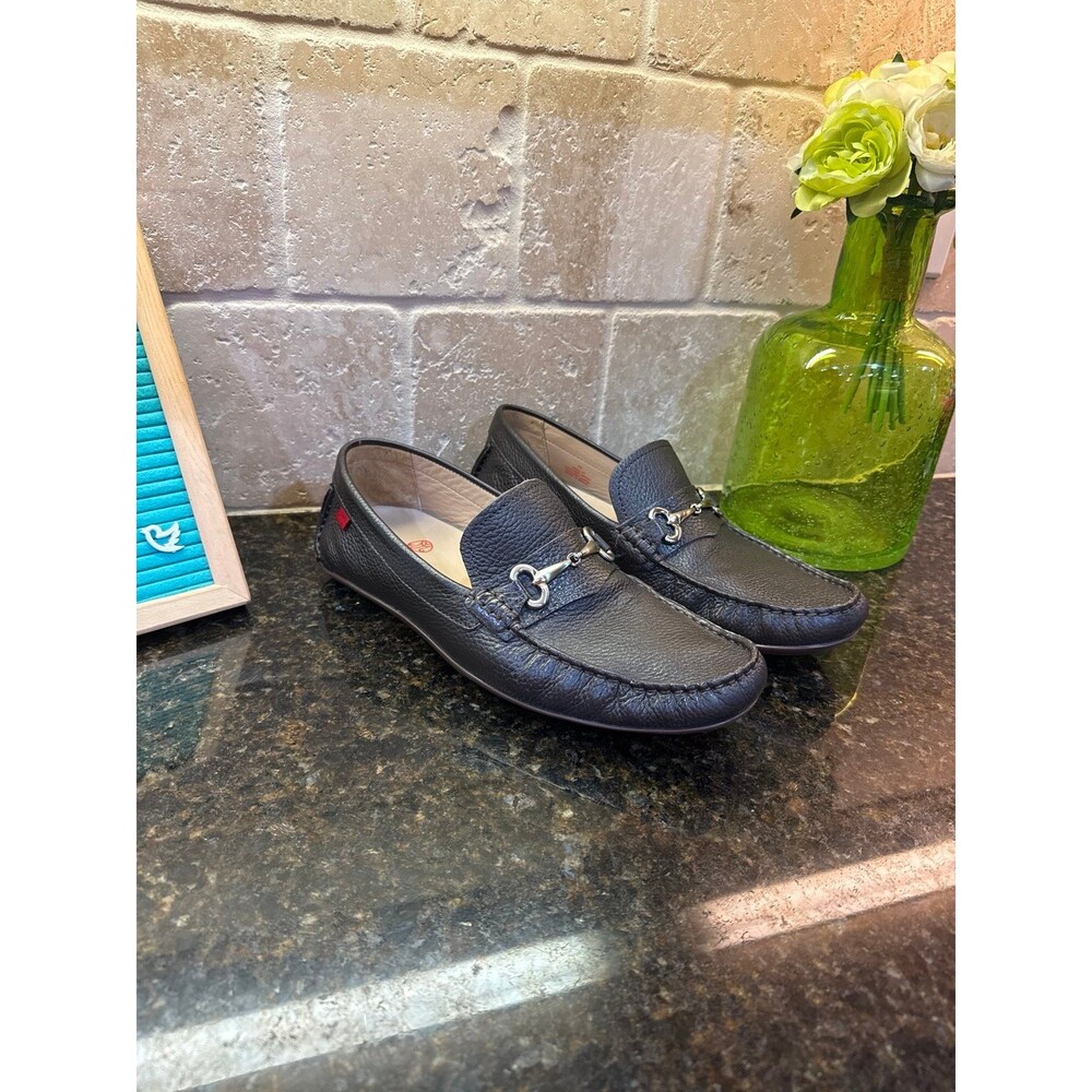 Marc Joseph Wall Street Horsebit Men's Brown Pebbled Leather Loafers 10 Like New